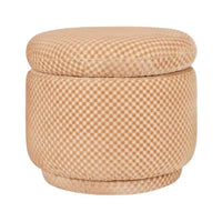 Babyletto Enoki Storage Ottoman in Velvet Checker