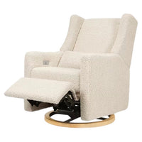 Babyletto Kiwi Electronic Recliner and Swivel Glider in Teddy Loop with USB port