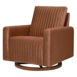 Babyletto Poe Channeled Swivel Glider in Velvet