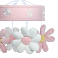 Lambs & Ivy Daisy Dreams Pink/White Musical Baby Crib Mobile Soother Toy