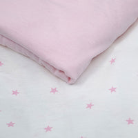 First Essentials 2 in 1 crib sheets Pink / Star - Dimples Baby Brooklyn