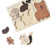 wee gallery Wooden Tray Puzzle- Woodland Animals