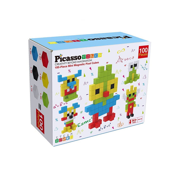 PicassoTiles Pixel Mini Magnetic Cube Puzzle 100pcs