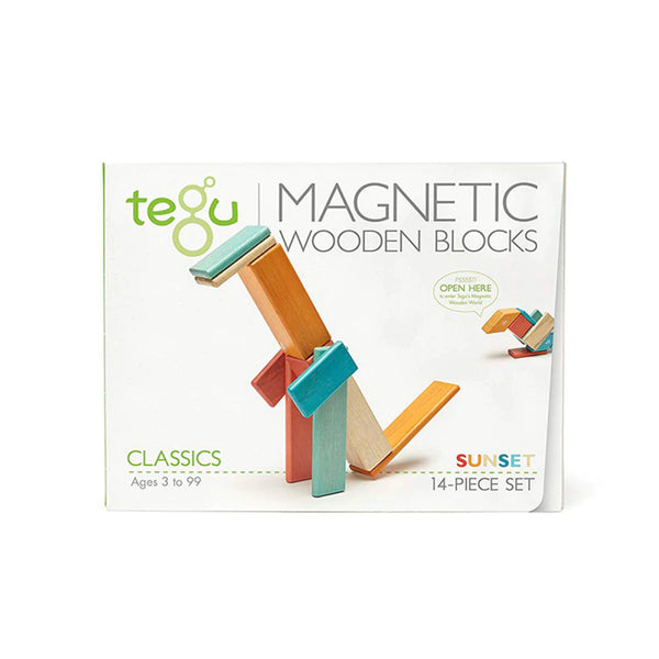 tegu 14-Piece Set Magnetic Wooden Blocks Tegu Classics