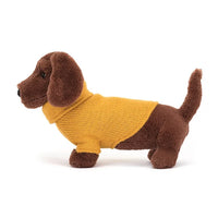 Jellycat Yellow Sweater Sausage Dog