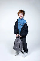 7am mini dino backpack turquoise 7AM Enfant Dino Backpack – Dimples Baby Brooklyn
