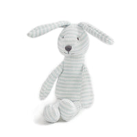 MON AMI Blue Bunny Stripe Cotton Knit Plush Toy