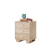 ducduc Austin Nightstand - Leather Pull - Cerused Oak