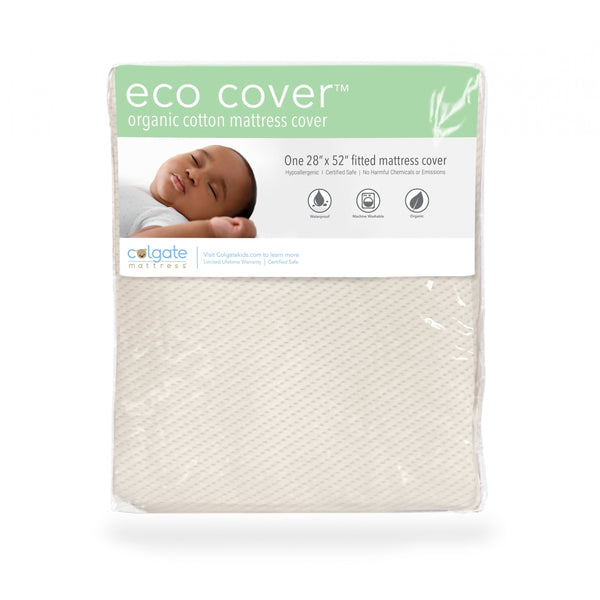 Colgate Eco Cover-Organic Cotton Fitted Crib Mattress Cover