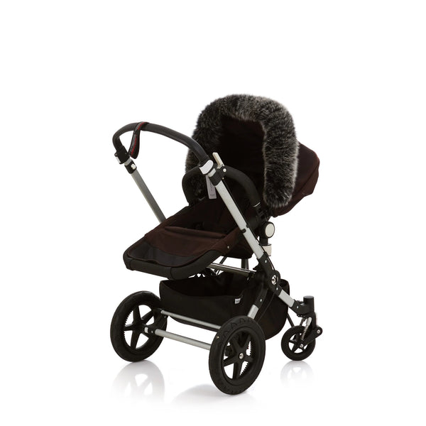 Genuine Fox Fur Stroller Canopy Trim – Dimples Baby Brooklyn