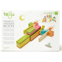 tegu 24-Piece Set Magnetic Wooden Blocks Tegu Classics