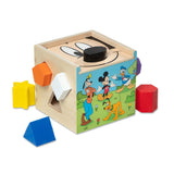 Melissa & Doug Disney Mickey Mouse & Friends Wooden Shape Sorting Cube