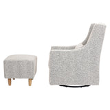 Babyletto Toco Swivel Glider and Ottoman in Boucle